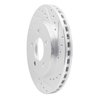 E-Line Drilled & Slotted Silver Brake Rotor, 1991-2002 Mopar, Position: Front Right - image 2
