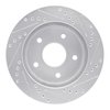 E-Line Drilled & Slotted Silver Brake Rotor, 2000-2002 Mopar, Position: Front Left - image 3