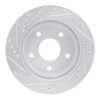 E-Line Drilled & Slotted Silver Brake Rotor, 2000-2002 Mopar, Position: Front Right - image 2
