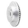 E-Line Drilled & Slotted Silver Brake Rotor, 2000-2002 Mopar, Position: Front Right - image 4