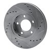 E-Line Drilled & Slotted Silver Brake Rotor, 2001-2007 Mopar, Position: Front Left - image 4