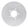 E-Line Drilled & Slotted Silver Brake Rotor, 2001-2007 Mopar, Position: Front Right - image 4