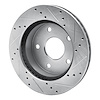 E-Line Drilled & Slotted Silver Brake Rotor, 2000-2001 Mopar, Position: Front Left - image 1