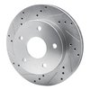 E-Line Drilled & Slotted Silver Brake Rotor, 2000-2001 Mopar, Position: Front Left - image 2