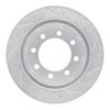 E-Line Drilled & Slotted Silver Brake Rotor, 2000-2002 Mopar, Position: Rear Left - image 2