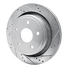 E-Line Drilled & Slotted Silver Brake Rotor, Fits Select Mopar, Position: Rear Right - image 1