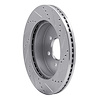 E-Line Drilled & Slotted Silver Brake Rotor, 2003-2004 Mopar, Position: Front Left - image 1