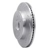 E-Line Drilled & Slotted Silver Brake Rotor, 2003-2004 Mopar, Position: Front Left - image 2