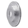 E-Line Drilled & Slotted Silver Brake Rotor, 2003-2004 Mopar, Position: Front Right - image 2