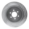 E-Line Drilled & Slotted Silver Brake Rotor, 2003-2004 Mopar, Position: Rear Left - image 2
