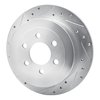 E-Line Drilled & Slotted Silver Brake Rotor, 2003-2004 Mopar, Position: Rear Left - image 3