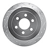 E-Line Drilled & Slotted Silver Brake Rotor, 2003-2004 Mopar, Position: Rear Right - image 1
