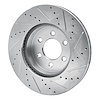 E-Line Drilled & Slotted Silver Brake Rotor, 2003-2003 Mopar, Position: Front Left - image 1
