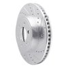 E-Line Drilled & Slotted Silver Brake Rotor, 2003-2003 Mopar, Position: Front Right - image 3