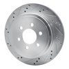 E-Line Drilled & Slotted Silver Brake Rotor, 2003-2003 Mopar, Position: Rear Left - image 4