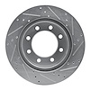 E-Line Drilled & Slotted Silver Brake Rotor, 2003-2008 Mopar, Position: Front Left - image 1