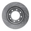 E-Line Drilled & Slotted Silver Brake Rotor, 2003-2008 Mopar, Position: Front Right - image 3