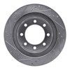 E-Line Drilled & Slotted Silver Brake Rotor, 2003-2008 Mopar, Position: Rear Right - image 2