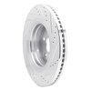 E-Line Drilled & Slotted Silver Brake Rotor, 2004-2006 Mopar, Position: Front Left - image 2