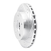 E-Line Drilled & Slotted Silver Brake Rotor, 2005-2010 Fits Multiple Makes/Models, Position: Front Right - image 1