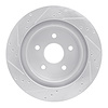 E-Line Drilled & Slotted Silver Brake Rotor, 2004-2006 Mopar, Position: Rear Right - image 1