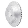 E-Line Drilled & Slotted Silver Brake Rotor, 2004-2006 Mopar, Position: Rear Right - image 3