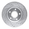 E-Line Drilled & Slotted Silver Brake Rotor, 2008-2016 Fits Multiple Makes/Models, Position: Front Left - image 3