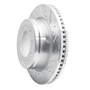 E-Line Drilled & Slotted Silver Brake Rotor, 2008-2021 Fits Multiple Makes/Models, Position: Front Right - image 1