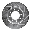 E-Line Drilled & Slotted Silver Brake Rotor, Fits Select Mopar, Position: Front Left