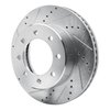 E-Line Drilled & Slotted Silver Brake Rotor, Fits Select Mopar, Position: Front Left - image 3