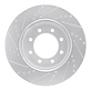 E-Line Drilled & Slotted Silver Brake Rotor, Fits Select Mopar, Position: Front Right