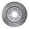 E-Line Drilled & Slotted Silver Brake Rotor, Fits Select Fits Multiple Makes/Models, Position: Front Left - image 1