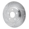 E-Line Drilled & Slotted Silver Brake Rotor, 2012-2020 Fits Multiple Makes/Models, Position: Rear Left - image 3