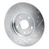 E-Line Drilled & Slotted Silver Brake Rotor, 2012-2020 Fits Multiple Makes/Models, Position: Rear Left - image 4