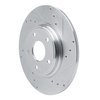 E-Line Drilled & Slotted Silver Brake Rotor, 2012-2020 Fits Multiple Makes/Models, Position: Rear Right - image 2