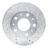 E-Line Drilled & Slotted Silver Brake Rotor, Fits Select Mopar, Position: Front Right - image 1