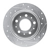 E-Line Drilled & Slotted Silver Brake Rotor, 2014-2021 Mopar, Position: Rear Left - image 1