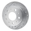 E-Line Drilled & Slotted Silver Brake Rotor, 2014-2021 Mopar, Position: Rear Left - image 2
