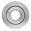 E-Line Drilled & Slotted Silver Brake Rotor, 2005-2021 Fits Multiple Makes/Models, Position: Front & Rear Right - image 1