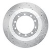 E-Line Drilled & Slotted Silver Brake Rotor, 2005-2021 Fits Multiple Makes/Models, Position: Front & Rear Right - image 2