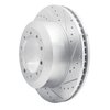 E-Line Drilled & Slotted Silver Brake Rotor, 2005-2021 Fits Multiple Makes/Models, Position: Front & Rear Right - image 4