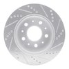 E-Line Drilled & Slotted Silver Brake Rotor, 2014-2021 Mopar, Position: Rear Left - image 3