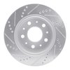 E-Line Drilled & Slotted Silver Brake Rotor, 2014-2021 Mopar, Position: Rear Right - image 4