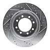 E-Line Drilled & Slotted Silver Brake Rotor, Fits Select Mopar, Position: Rear Left - image 1