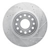 E-Line Drilled & Slotted Silver Brake Rotor, Fits Select Mopar, Position: Front Right - image 2