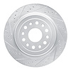 E-Line Drilled & Slotted Silver Brake Rotor, Fits Select Mopar, Position: Rear Left - image 1