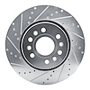 E-Line Drilled & Slotted Silver Brake Rotor, Fits Select Mopar, Position: Front Left