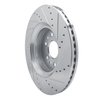 E-Line Drilled & Slotted Silver Brake Rotor, Fits Select Mopar, Position: Front Left - image 4