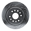 E-Line Drilled & Slotted Silver Brake Rotor, Fits Select Mopar, Position: Rear Left