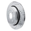 E-Line Drilled & Slotted Silver Brake Rotor, Fits Select Mopar, Position: Rear Left - image 2